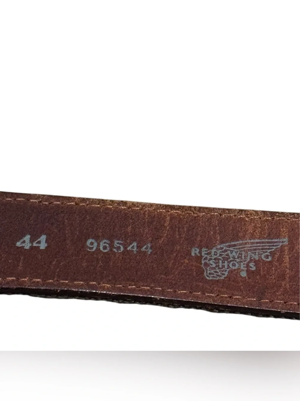 Red Wing Leather Belt Size 44 Brown Green Solid Brass 96544